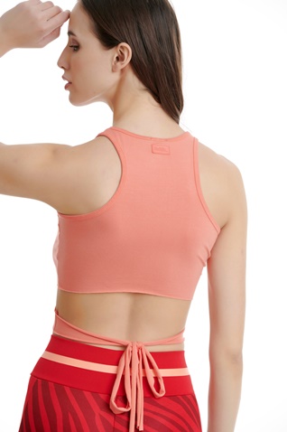 BODYTALK-Γυναικείο αθλητικό cropped top BODYTALK 1211-902020 πορτοκαλί
