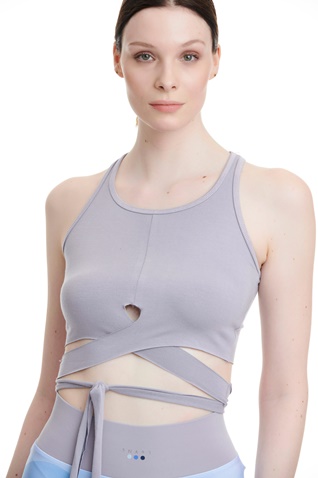 BODYTALK-Γυναικείο αθλητικό cropped top BODYTALK 1211-902020 μοβ
