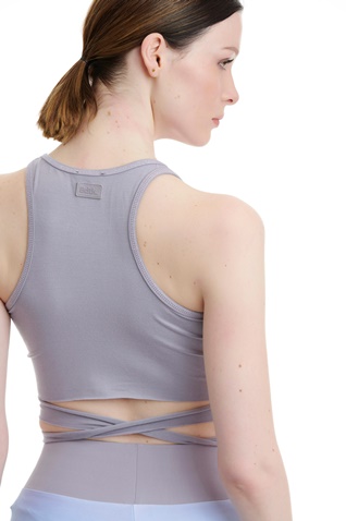 BODYTALK-Γυναικείο αθλητικό cropped top BODYTALK 1211-902020 μοβ