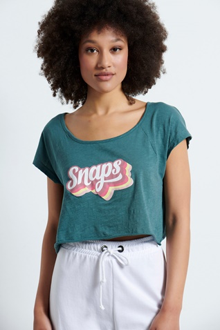 BODYTALK-Γυναικείο cropped top BODYTALK 1221-901320 πράσινο