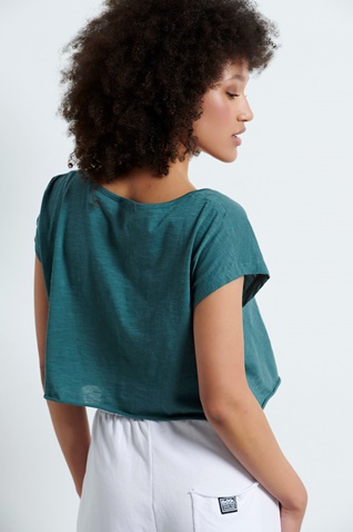 BODYTALK-Γυναικείο cropped top BODYTALK 1221-901320 πράσινο