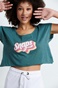 BODYTALK-Γυναικείο cropped top BODYTALK 1221-901320 πράσινο