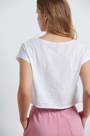 BODYTALK-Γυναικείο cropped top BODYTALK 1221-901320 λευκό