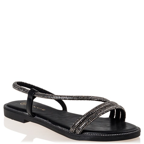 ENVIE -Γυναικεία flat σανδάλια ENVIE E96-17308 μαύρα