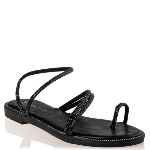 ENVIE -Γυναικεία flat σανδάλια ENVIE E96-17327 μαύρα