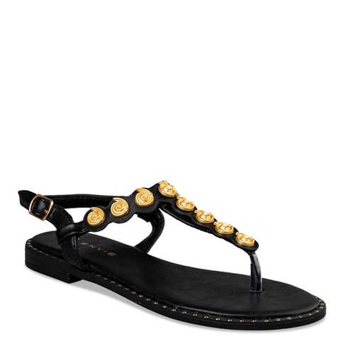 ENVIE -Γυναικεία flat σανδάλια ENVIE E96-19022 μαύρα