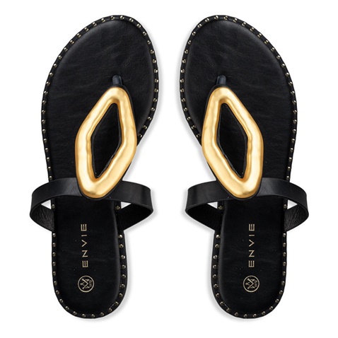 ENVIE -Γυναικεία flat σανδάλια ENVIE E96-19034 μαύρα