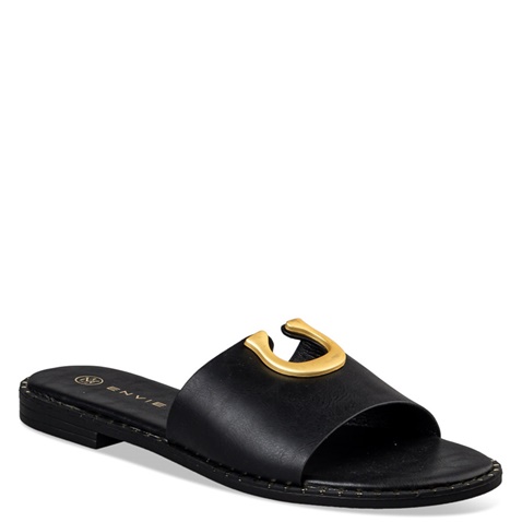 ENVIE -Γυναικεία flat σανδάλια ENVIE E96-19036 μαύρα