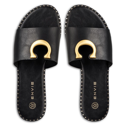 ENVIE -Γυναικεία flat σανδάλια ENVIE E96-19036 μαύρα