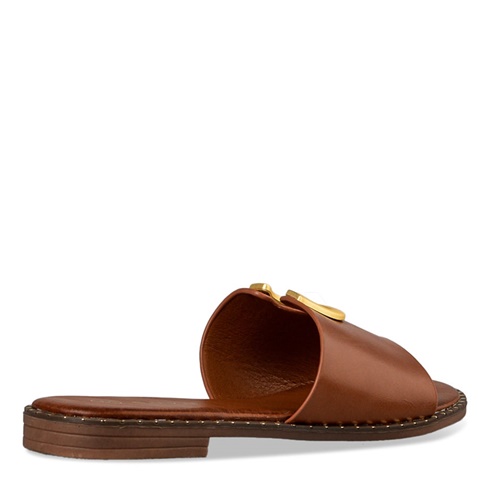 ENVIE -Γυναικεία flat σανδάλια ENVIE E96-19036 καφέ