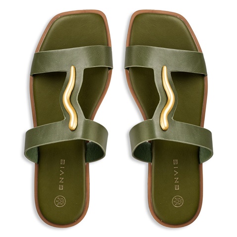 ENVIE -Γυναικεία flat σανδάλια ENVIE E96-19050 πράσινα