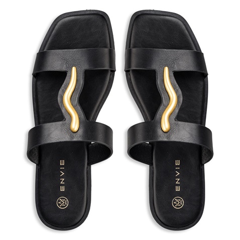 ENVIE -Γυναικεία flat σανδάλια ENVIE E96-19050 μαύρα