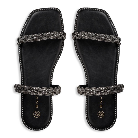ENVIE -Γυναικεία flat σανδάλια ENVIE E96-19052 μαύρα