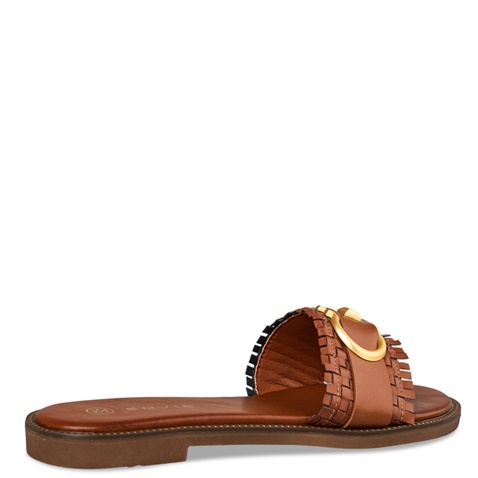 ENVIE -Γυναικεία flat σανδάλια ENVIE E96-19054 καφέ