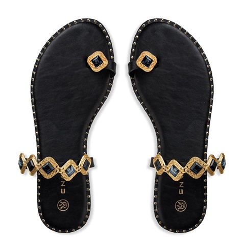 ENVIE -Γυναικεία flat σανδάλια ENVIE E96-19058 μαύρα