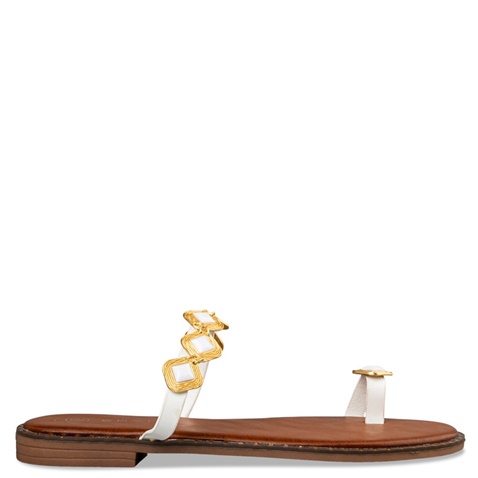 ENVIE -Γυναικεία flat σανδάλια ENVIE E96-19058 λευκά