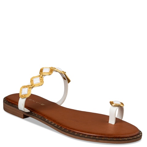 ENVIE -Γυναικεία flat σανδάλια ENVIE E96-19058 λευκά