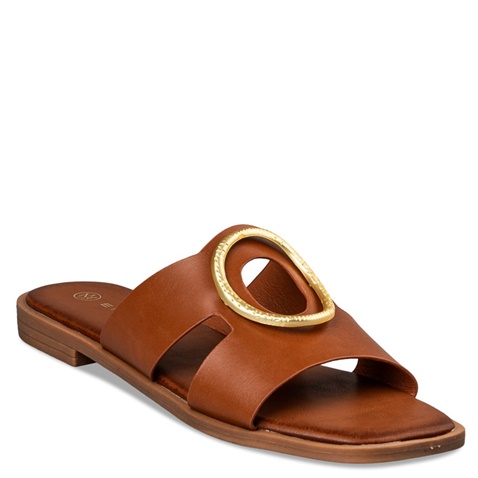 ENVIE -Γυναικεία flat σανδάλια ENVIE E96-19062 καφέ