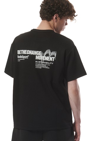 BODY ACTION-Ανδρικό t-shirt BODY ACTION 053421-01 μαύρο
