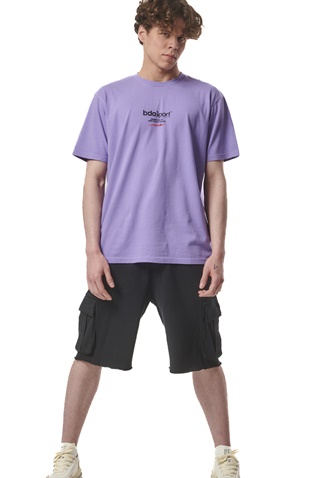 BODY ACTION-Ανδρικό t-shirt BODY ACTION 053422-01 μοβ