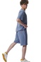 BODY ACTION-Ανδρικό t-shirt BODY ACTION 053423-01 μπλε