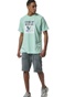 BODY ACTION-Ανδρικό t-shirt BODY ACTION 053431-01 πράσινο