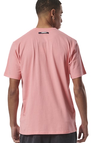 BODY ACTION-Ανδρικό t-shirt BODY ACTION 053431-01 ροζ