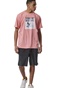 BODY ACTION-Ανδρικό t-shirt BODY ACTION 053431-01 ροζ