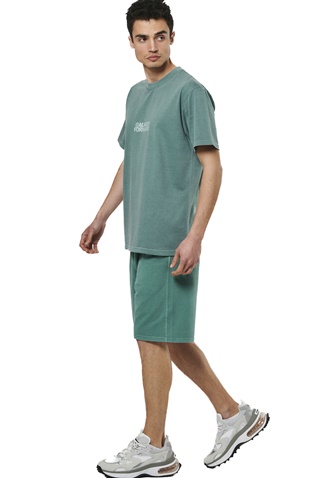 BODY ACTION-Ανδρικό t-shirt BODY ACTION 053522-01 πράσινο