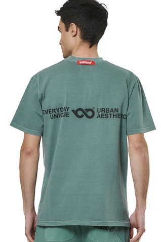 BODY ACTION-Ανδρικό t-shirt BODY ACTION 053522-01 πράσινο