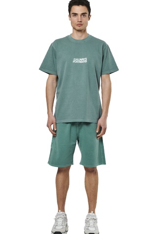 BODY ACTION-Ανδρικό t-shirt BODY ACTION 053522-01 πράσινο
