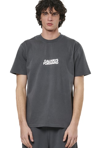 BODY ACTION-Ανδρικό t-shirt BODY ACTION 053522-01 ανθρακί