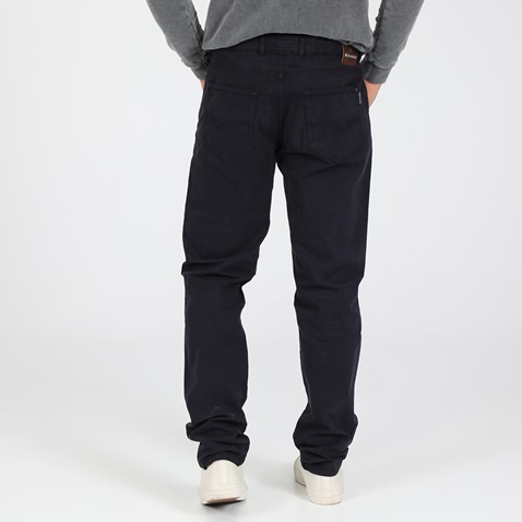 NAVY & GREEN-Ανδρικό παντελόνι NAVY & GREEN MODERN FIΤ μπλε