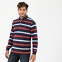 NAVY & GREEN-Ανδρική polo μπλούζα NAVY & GREEN μπλε με ριγές 