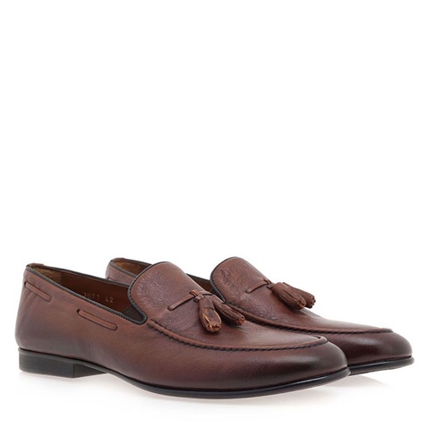RENATO GARINI-Ανδρικά loafers RENATO GARINI ταμπά