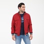 NAVY & GREEN-Ανδρικό city bomber jacket NAVY & GREEN κόκκινο