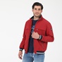 NAVY & GREEN-Ανδρικό city bomber jacket NAVY & GREEN κόκκινο