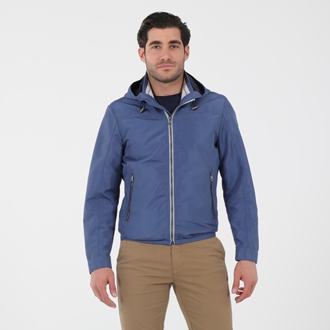 NAVY & GREEN-Ανδρικό ελαφρύ jacket NAVY & GREEN μπλε