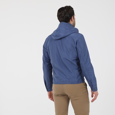 NAVY & GREEN-Ανδρικό ελαφρύ jacket NAVY & GREEN μπλε