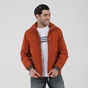 NAVY & GREEN-Ανδρικό jacket yachting look NAVY & GREEN πορτοκαλί