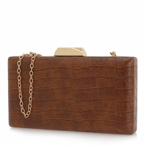 EXE-Γυναικείο clutch EXE K67002829 ταμπά croco