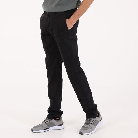 NAVY & GREEN-Ανδρικό παντελόνι NAVY & GREEN MODERN FIT μαύρο
