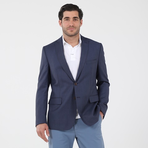 NAVY & GREEN-Ανδρικό σακάκι NAVY & GREEN μπλε