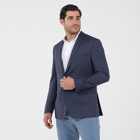 NAVY & GREEN-Ανδρικό σακάκι NAVY & GREEN μπλε