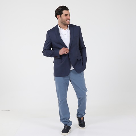 NAVY & GREEN-Ανδρικό σακάκι NAVY & GREEN μπλε