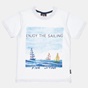 ALOUETTE-Παιδικό σετ από t-shirt και βερμούδα ALOUETTE FIVE STAR λευκό μπλε