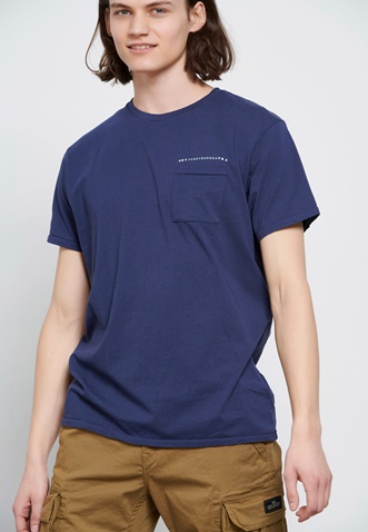 FUNKY BUDDHA-Ανδρικό κοντομάνικο t-shirt FUNKY BUDDHA μπλε