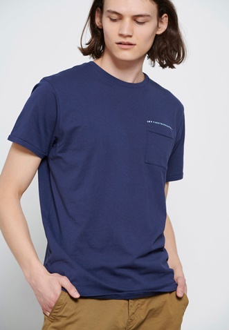 FUNKY BUDDHA-Ανδρικό κοντομάνικο t-shirt FUNKY BUDDHA μπλε