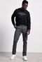 FUNKY BUDDHA-Ανδρικό chino παντελόνι FUNKY BUDDHA Essential Comfort-Stretch μπλε