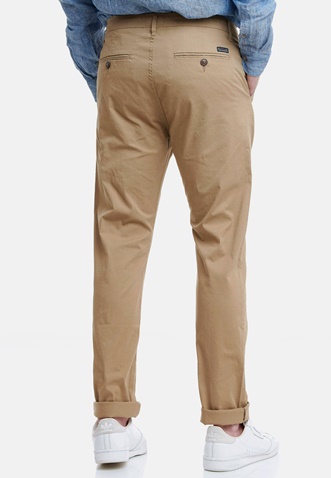 FUNKY BUDDHA-Ανδρικό παντελόνι FUNKY BUDDHA  essential stretch cotton chino μπεζ